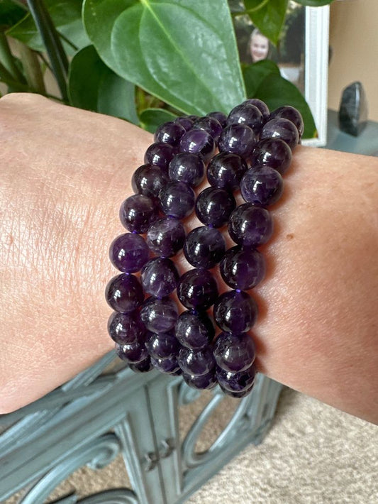 Amethyst Natural Bracelet – Handmade Crystal Jewelry – QodeShop.com