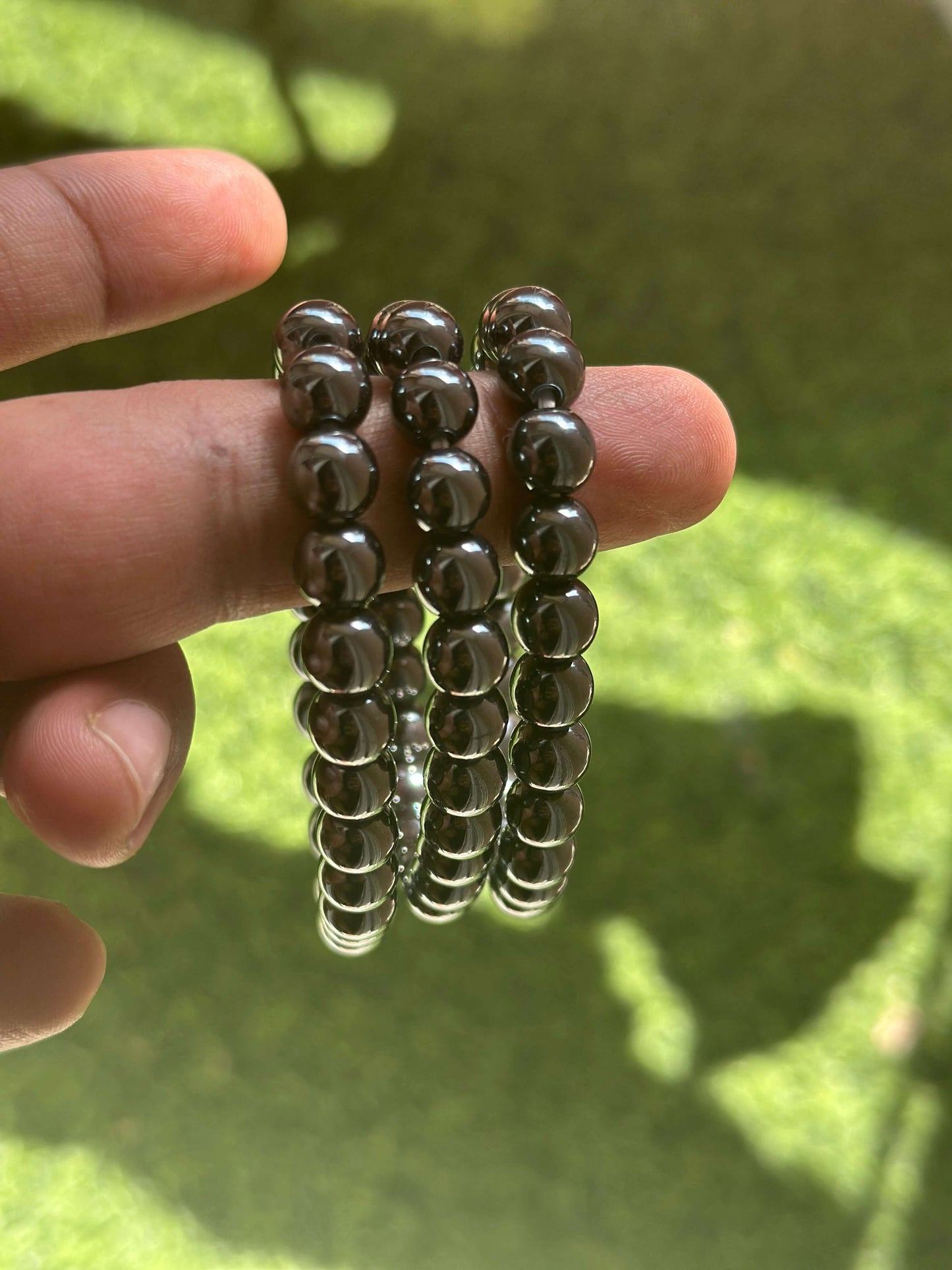 Natural Hematite Bracelet qodeshop.com