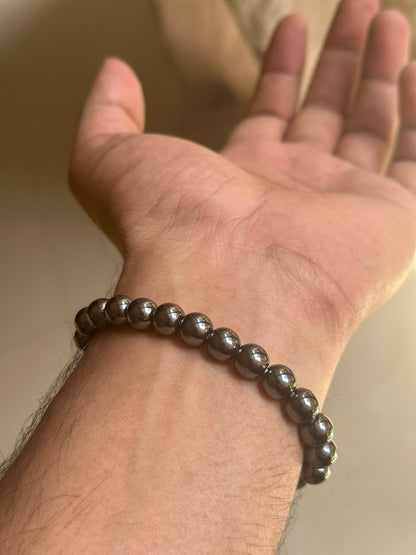Natural Hematite Bracelet qodeshop.com
