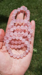Rose Quartz Natural Bracelet – Handmade Crystal Jewelry – QodeShop.com