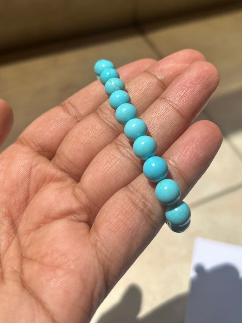 Turquoise Natural Bracelet – Handmade Crystal Jewelry – QodeShop UAE