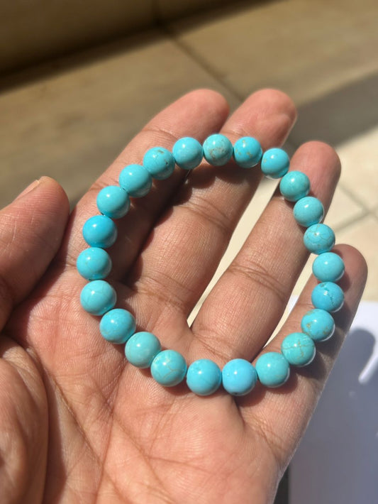 Turquoise Natural Bracelet – Handmade Crystal Jewelry – QodeShop UAE