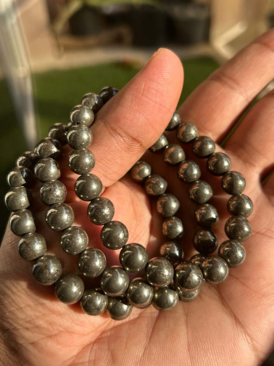 “Natural Pyrite Bracelet for Wealth and Positive Energy – qodeshop.com”